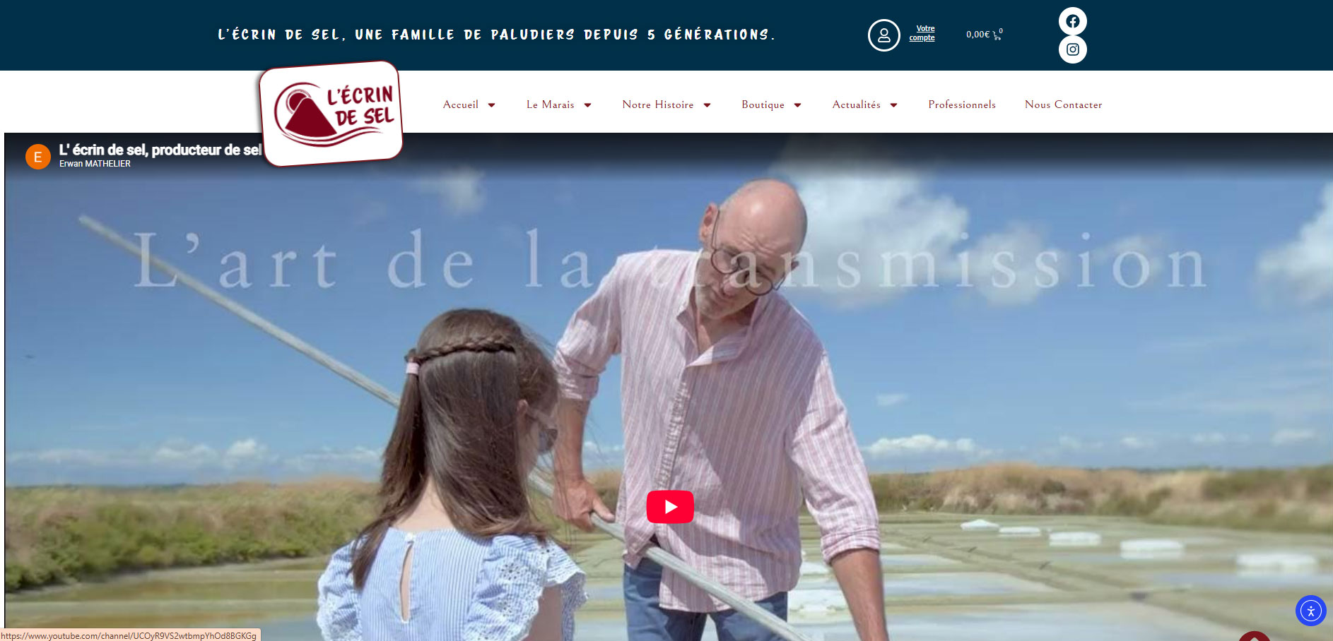 Erwan Mathelier, paludier à Guérande, transmettant son savoir-faire sur le marais salant